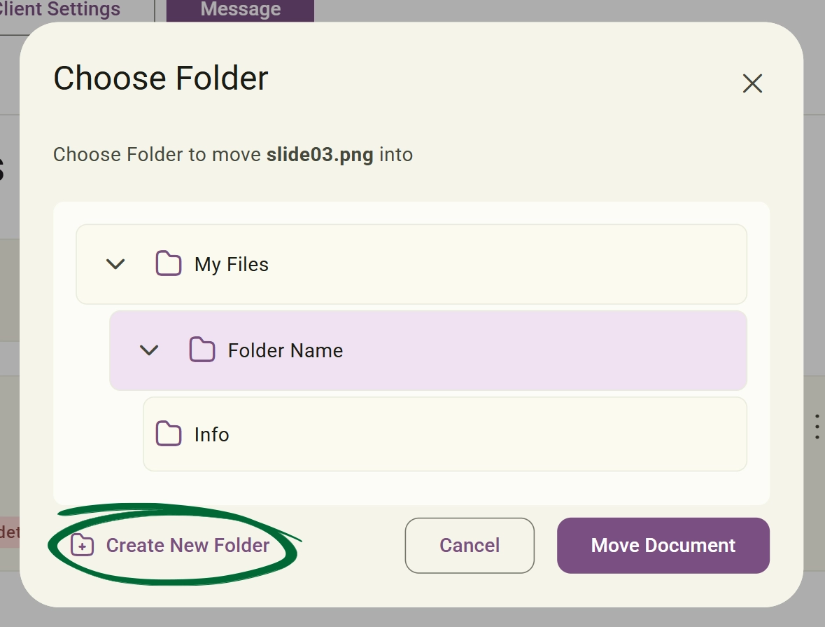 Create a New Folder (Optional) screenshot